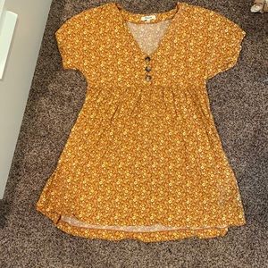Madewell Button Front Babydoll dress